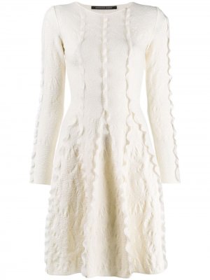 Короткое расклешенное платье Antonino Valenti. Цвет: белый