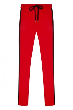 Прямые красные брюки с лампасами No.21. Цвет: красный