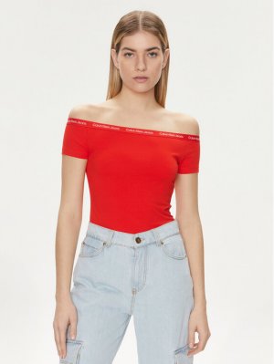 Узкая блузка , красный Calvin Klein