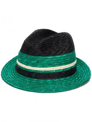 Плетеная шляпа-федора Prada