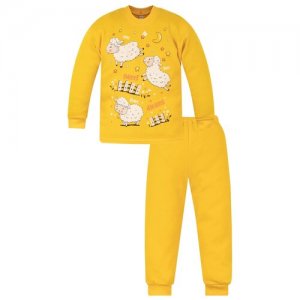 Пижама детская 800п, , рост 98 см, желтый_овечки Утенок. Цвет: желтый