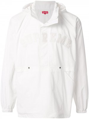 Куртка-пуловер с логотипом Supreme. Цвет: белый