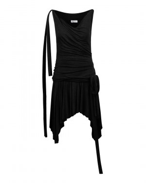Коктейльное платье BLUMARINE. Цвет: черный