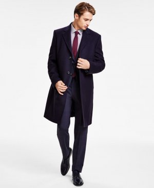 Мужские роскошные пальто классического кроя из смеси шерсти и кашемира , синий Michael Kors