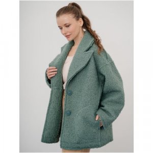 Куртка , демисезон/лето, удлиненная, оверсайз, для беременных, карманы, размер S(42-44), зеленый Модный Дом Виктории Тишиной. Цвет: зеленый