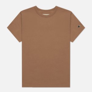 Женская футболка Organic Cotton Crew Neck Regular Fit Champion Reverse Weave. Цвет: коричневый