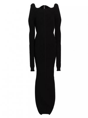 Длинное кашемировое платье Tec , черный Rick Owens