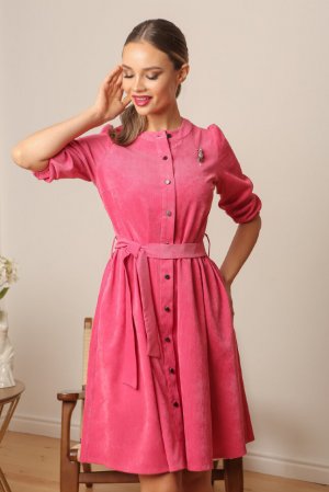 Платье Ellcora. Цвет: розовый