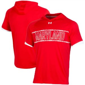 Мужская красная толстовка с капюшоном для стрельбы по баскетболу Maryland Terrapins реглан и футболка выступлений Under Armour