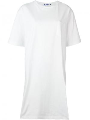 Свободная футболка с принтом логотипа Steve J & Yoni P. Цвет: белый