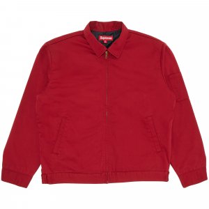 Рабочая куртка с вышивкой HR Giger, цвет красный Supreme