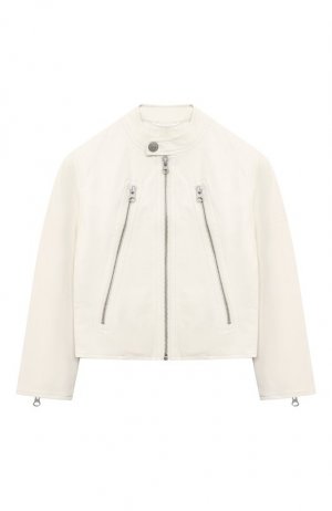 Куртка из экокожи MM6. Цвет: белый