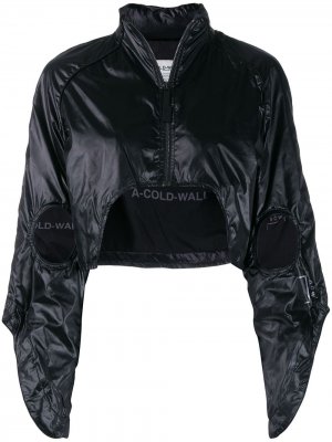 Укороченная куртка с рукавами реглан A-COLD-WALL*. Цвет: черный