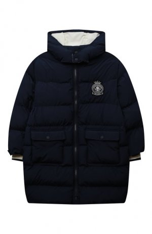 Утепленное пальто Dolce & Gabbana. Цвет: синий