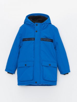 Пальто с капюшоном для мальчика , средний синий LCW Kids