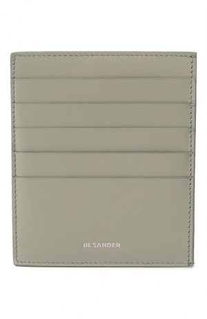 Кожаный футляр для кредитных карт Jil Sander. Цвет: зелёный