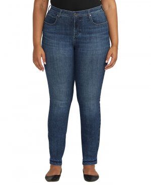 Рубиновые прямые джинсы больших размеров со средней посадкой JAG, синий Jag