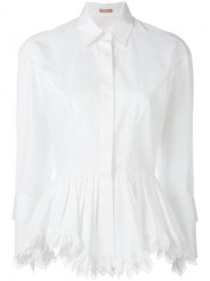 Приталенная рубашка Alaïa. Цвет: белый