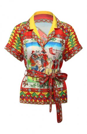 Шелковая рубашка Dolce & Gabbana. Цвет: разноцветный
