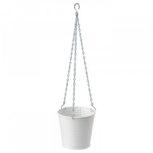 Подвесной горшок для растений CASHEW PPLE, уличный белый, 12 см. IKEA
