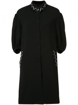 Пальто на пуговицах с бусинами Sonia Rykiel. Цвет: чёрный