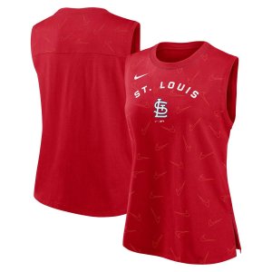 Женская красная майка St. Louis Cardinals Muscle Play Nike
