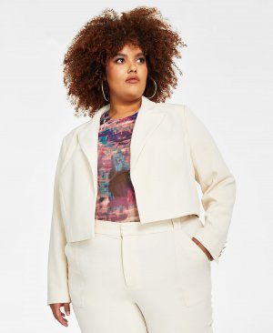 Модный укороченный пиджак больших размеров с открытым передом Nina Parker
