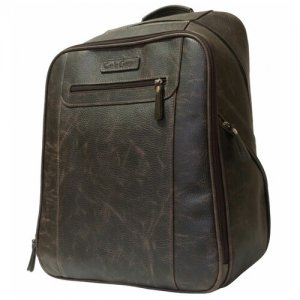Рюкзак , натуральная кожа, отделение для ноутбука, коричневый Carlo Gattini. Цвет: коричневый