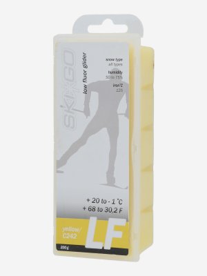 Мазь скольжения для беговых лыж LF +20/-1, 200 г, Желтый Ski Go. Цвет: желтый