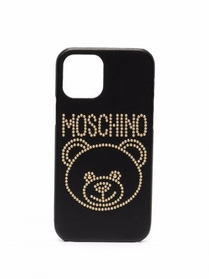 Чехол Teddy Bear для iPhone 12/12 Pro Moschino. Цвет: черный