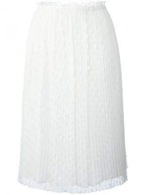 Многослойная юбка миди Bellerose. Цвет: белый