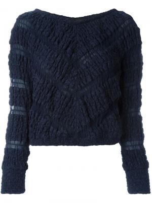 Укороченный свитер Jay Ahr. Цвет: синий