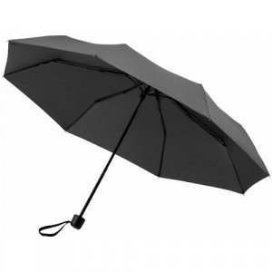 Мини-зонт , механика, 3 сложения, купол 98 см, 8 спиц, серый Doppler. Цвет: серый