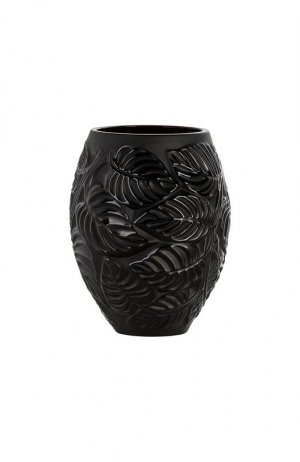 Ваза Feuilles Lalique. Цвет: чёрный