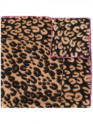 Платок с леопардовым принтом Louis Vuitton. Цвет: коричневый