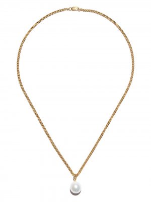Золотая цепочка на шею с подвеской из жемчуга Otiumberg. Цвет: золотистый