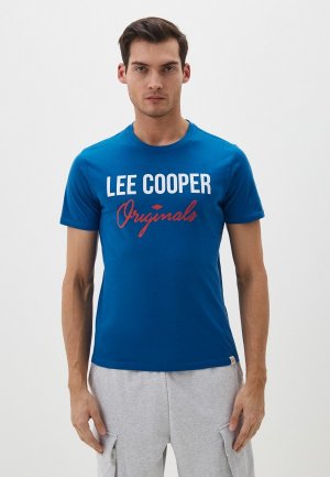 Футболка Lee Cooper. Цвет: голубой