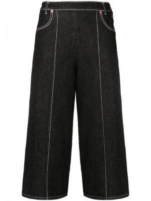 Укороченные широкие джинсы See By Chloé. Цвет: черный