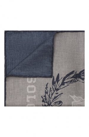 Шелковый платок Brunello Cucinelli. Цвет: серый