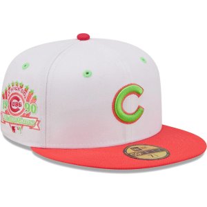 Мужская облегающая шляпа New Era белого/кораллового цвета Chicago Cubs 1990 MLB All-Star Game Strawberry Lolli 59FIFTY