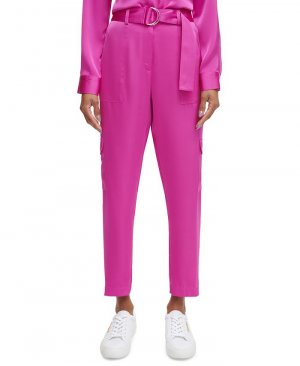 Женские брюки-карго с поясом , розовый Calvin Klein