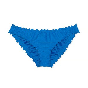 Плавки бикини Victoria's Secret Swim Mix & Match Ruffle Cheeky Fishnet, синий Victoria's. Цвет: синий