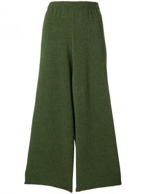 Укороченные трикотажные брюки Christian Wijnants. Цвет: зеленый