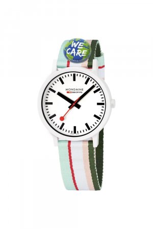 Классические аналоговые кварцевые часы Essence пластик/смола — Ms141110Lf, белый Mondaine