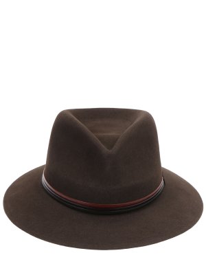 Шляпа шерстяная BORSALINO. Цвет: коричневый
