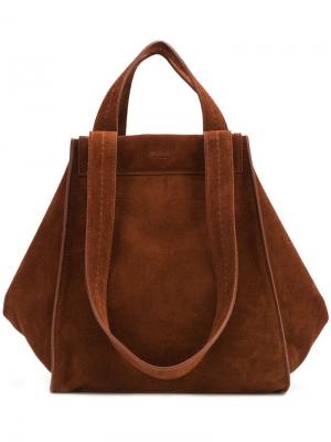 Двусторонняя сумка-шоппер Max Mara. Цвет: коричневый