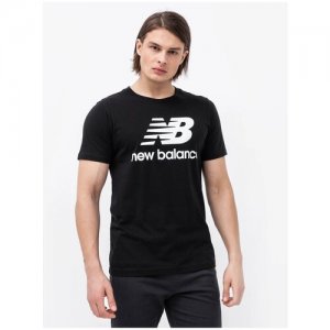 Одежда спортивная Essentials Stacked Logo T-Shirt MT01575-BK L New Balance. Цвет: черный