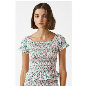 Блузка-топ TEENAGE, 1YAL18266IK, цвет: ROSE DESIGN, размер: M KOTON