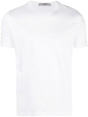 Однотонная футболка La Fileria For D'aniello. Цвет: белый