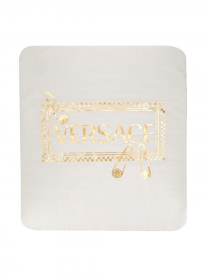 Одеяло с логотипом Young Versace. Цвет: белый